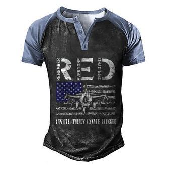 Red Friday Military Air Force Usaf Us Flag Veteran Graphic Design Printed Casual Daily Basic Men's Henley Shirt Raglan Sleeve 3D Print T-shirt - Thegiftio UK