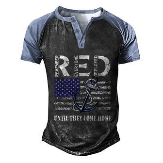 Red Friday Military Deployed Navy Soldier Us Flag Veteran Graphic Design Printed Casual Daily Basic Men's Henley Shirt Raglan Sleeve 3D Print T-shirt - Thegiftio UK