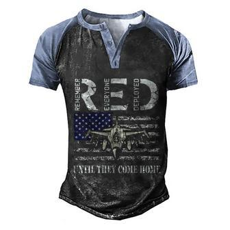 Red Friday Military S Air Force Usaf Us Flag Veteran Men's Henley Shirt Raglan Sleeve 3D Print T-shirt - Monsterry