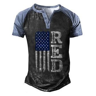 Red Friday Remember Everyone Deployed Us Flag Army Vintage Graphic Design Printed Casual Daily Basic Men's Henley Shirt Raglan Sleeve 3D Print T-shirt - Thegiftio UK