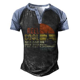Reel Cool Pap Vintage Fishing Gift Men's Henley Shirt Raglan Sleeve 3D Print T-shirt - Thegiftio UK