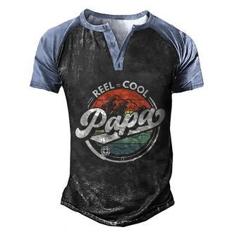 Reel Cool Papa Fishing Graphic Design Printed Casual Daily Basic Men's Henley Shirt Raglan Sleeve 3D Print T-shirt - Thegiftio UK