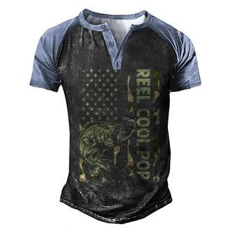 Reel Cool Pop Camouflage American Flag Back Design Graphic Design Printed Casual Daily Basic Men's Henley Shirt Raglan Sleeve 3D Print T-shirt - Thegiftio UK
