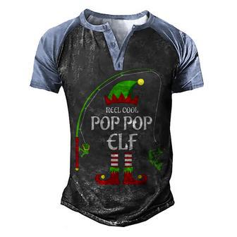 Reel Cool Pop Pop Elf Fishing Men's Henley Shirt Raglan Sleeve 3D Print T-shirt - Thegiftio UK