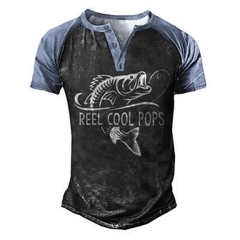 Reel Cool Pops Fishing Gifts Men's Henley Shirt Raglan Sleeve 3D Print T-shirt - Thegiftio UK