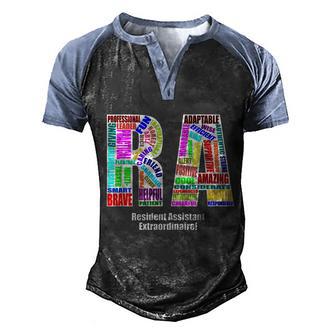 Resident Assistant Ra Positive Attributes Men's Henley Shirt Raglan Sleeve 3D Print T-shirt - Thegiftio UK