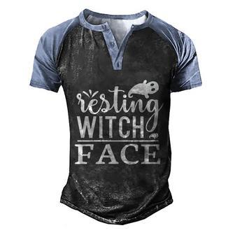 Resting Witch Face Halloween Quote Graphic Design Printed Casual Daily Basic V6 Men's Henley Shirt Raglan Sleeve 3D Print T-shirt - Thegiftio UK