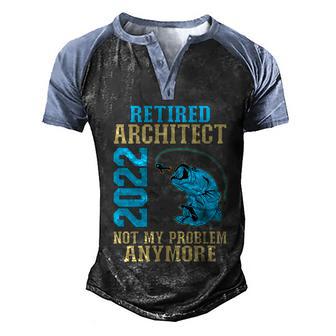 Retired Architect 2022 Fishing Lover Retiret Gift Graphic Design Printed Casual Daily Basic Men's Henley Shirt Raglan Sleeve 3D Print T-shirt - Thegiftio UK