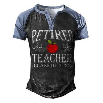 Retired Teacher Class Of 2022 Retirement Graphic Design Printed Casual Daily Basic Men's Henley Shirt Raglan Sleeve 3D Print T-shirt - Thegiftio UK