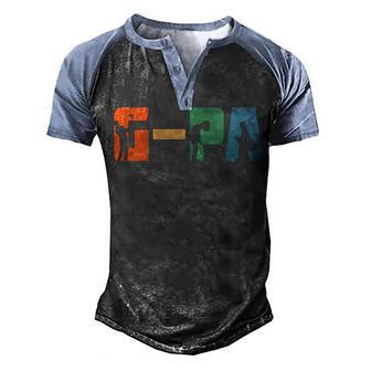 Retro Golfing G Pa Golf Gifts For Fathers Day Men's Henley Shirt Raglan Sleeve 3D Print T-shirt - Thegiftio UK