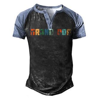 Retro Golfing Grand Pop Golf Gifts For Fathers Day Back Design Graphic Design Printed Casual Daily Basic Men's Henley Shirt Raglan Sleeve 3D Print T-shirt - Thegiftio UK