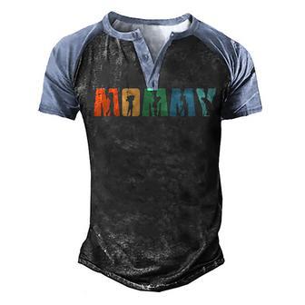 Retro Golfing Mommy Golf Gifts For Mothers Day Men's Henley Shirt Raglan Sleeve 3D Print T-shirt - Thegiftio UK