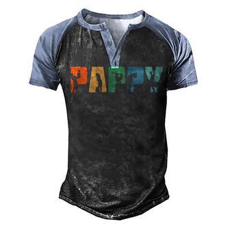 Retro Golfing Pappy Golf Gifts For Fathers Day Back Design Men's Henley Shirt Raglan Sleeve 3D Print T-shirt - Thegiftio UK