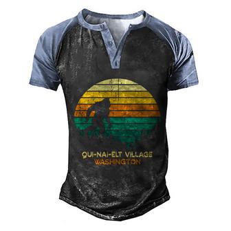 Retro Quigiftnaigiftelt Village Washington Big Foot Souvenir Gift Graphic Design Printed Casual Daily Basic Men's Henley Shirt Raglan Sleeve 3D Print T-shirt - Thegiftio UK