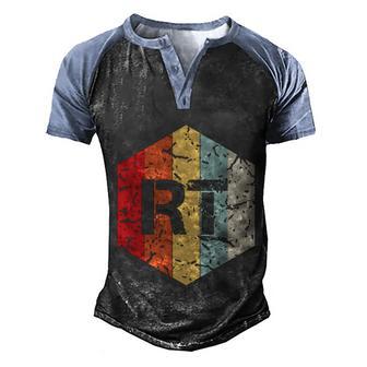 Retro Rt Respiratory Therapist Gift Therapy Care Week Gift Graphic Design Printed Casual Daily Basic Men's Henley Shirt Raglan Sleeve 3D Print T-shirt - Thegiftio UK