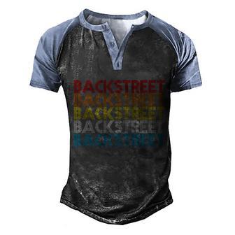 Retro Vintage Backstreet Graphic Design Printed Casual Daily Basic Men's Henley Shirt Raglan Sleeve 3D Print T-shirt - Thegiftio UK