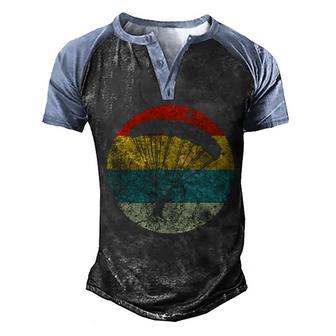 Retro Vintage Parachuting Graphic Design Printed Casual Daily Basic Men's Henley Shirt Raglan Sleeve 3D Print T-shirt - Thegiftio UK