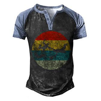 Retro Vintage Parachuting Graphic Design Printed Casual Daily Basic V2 Men's Henley Shirt Raglan Sleeve 3D Print T-shirt - Thegiftio UK