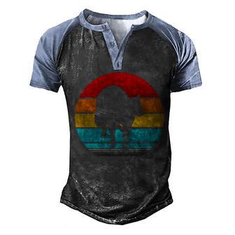 Retro Vintage Raccoon Graphic Design Printed Casual Daily Basic V2 Men's Henley Shirt Raglan Sleeve 3D Print T-shirt - Thegiftio UK