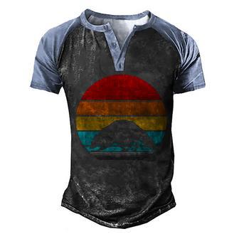 Retro Vintage Raccoon Graphic Design Printed Casual Daily Basic V3 Men's Henley Shirt Raglan Sleeve 3D Print T-shirt - Thegiftio UK