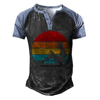 Retro Vintage Reading Graphic Design Printed Casual Daily Basic Men's Henley Shirt Raglan Sleeve 3D Print T-shirt - Thegiftio UK