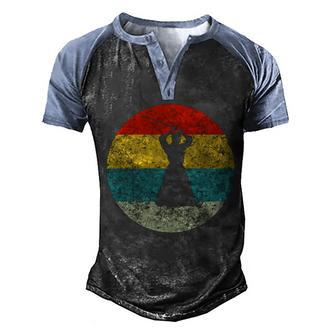 Retro Vintage Samurai Graphic Design Printed Casual Daily Basic Men's Henley Shirt Raglan Sleeve 3D Print T-shirt - Thegiftio UK