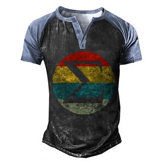 Retro Vintage Sigma Graphic Design Printed Casual Daily Basic Men's Henley Shirt Raglan Sleeve 3D Print T-shirt - Thegiftio UK