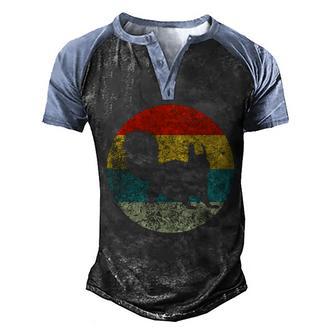 Retro Vintage Squirrel Graphic Design Printed Casual Daily Basic Men's Henley Shirt Raglan Sleeve 3D Print T-shirt - Thegiftio UK