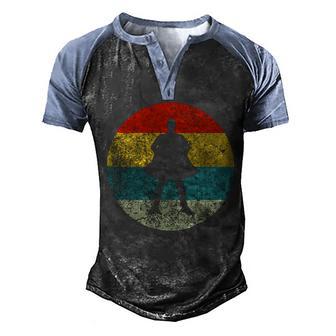 Retro Vintage Super Hero Graphic Design Printed Casual Daily Basic Men's Henley Shirt Raglan Sleeve 3D Print T-shirt - Thegiftio UK
