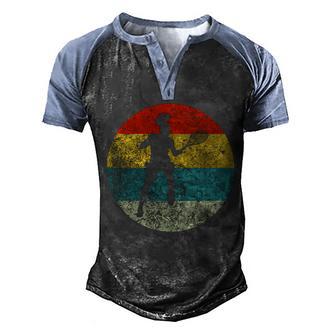 Retro Vintage Tennis Graphic Design Printed Casual Daily Basic Men's Henley Shirt Raglan Sleeve 3D Print T-shirt - Thegiftio UK