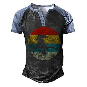 Retro Vintage Toucan Graphic Design Printed Casual Daily Basic V2 Men's Henley Shirt Raglan Sleeve 3D Print T-shirt - Thegiftio UK