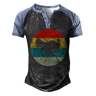 Retro Vintage Turkey Graphic Design Printed Casual Daily Basic Men's Henley Shirt Raglan Sleeve 3D Print T-shirt - Thegiftio UK