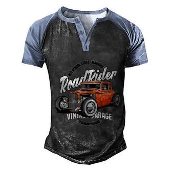 Road Rider Graphic Design Printed Casual Daily Basic Men's Henley Shirt Raglan Sleeve 3D Print T-shirt - Thegiftio UK