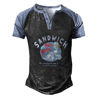 Sandwich The Sandwich Was So Big Men's Henley Shirt Raglan Sleeve 3D Print T-shirt - Monsterry