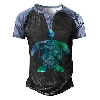 Save The Turtles Sea Turtle Gifts Ocean Animals Sea Turtle Men's Henley Shirt Raglan Sleeve 3D Print T-shirt - Thegiftio UK
