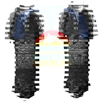 Save The Whales Retro Style Orca Killer Whale Men's Henley Shirt Raglan Sleeve 3D Print T-shirt - Thegiftio