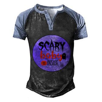 Scary Baby Inside Halloween Quote Graphic Design Printed Casual Daily Basic Men's Henley Shirt Raglan Sleeve 3D Print T-shirt - Thegiftio UK