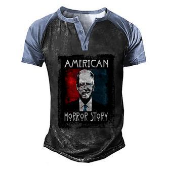 Scary Biden Horror American Zombie Story Halloween Vintage Graphic Design Printed Casual Daily Basic Men's Henley Shirt Raglan Sleeve 3D Print T-shirt - Thegiftio