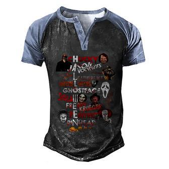 Scary Halloween Character Trending Graphic Design Printed Casual Daily Basic Men's Henley Shirt Raglan Sleeve 3D Print T-shirt - Thegiftio UK