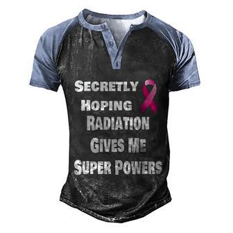 Secretly Hoping Radiation Gives Me Super Power Breast Graphic Design Printed Casual Daily Basic Men's Henley Shirt Raglan Sleeve 3D Print T-shirt - Thegiftio UK