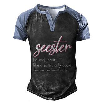 Seester Definition Graphic Design Printed Casual Daily Basic Men's Henley Shirt Raglan Sleeve 3D Print T-shirt - Thegiftio UK
