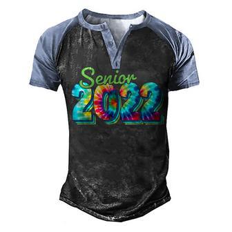 Senior 2022 Graduation Gift Tie Dye 1 Men's Henley Shirt Raglan Sleeve 3D Print T-shirt - Thegiftio UK
