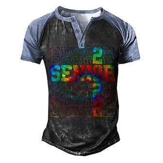 Senior 2022 Graduation Gift Tie Dye 3 Men's Henley Shirt Raglan Sleeve 3D Print T-shirt - Thegiftio UK