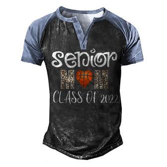 Senior Mom Class Of 2022 Basketball Leopard Print Men's Henley Shirt Raglan Sleeve 3D Print T-shirt - Thegiftio UK