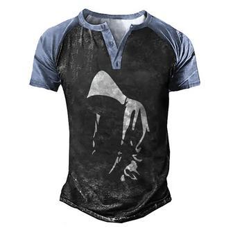 Shadow Halloween Design Graphic Design Printed Casual Daily Basic Men's Henley Shirt Raglan Sleeve 3D Print T-shirt - Thegiftio UK