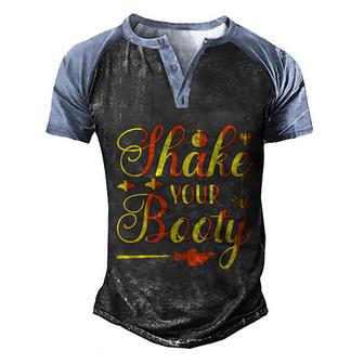 Shake Your Booty Halloween Quote Graphic Design Printed Casual Daily Basic Men's Henley Shirt Raglan Sleeve 3D Print T-shirt - Thegiftio UK