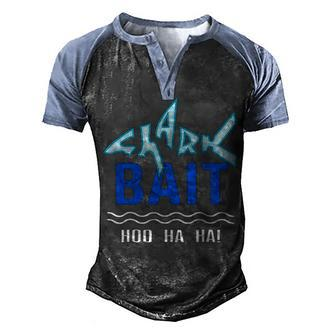 Shark Bait Hoo Ha Ha Funny Funny Shark Of Week Men's Henley Shirt Raglan Sleeve 3D Print T-shirt - Thegiftio UK