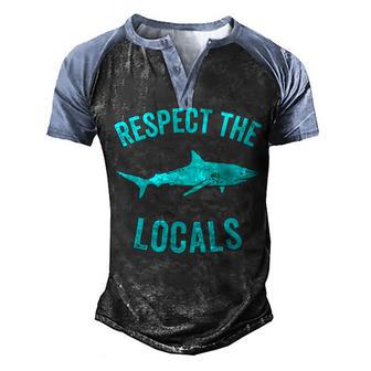 Shark For Men Women Shark Ocean Animal Rights Men's Henley Shirt Raglan Sleeve 3D Print T-shirt - Thegiftio UK
