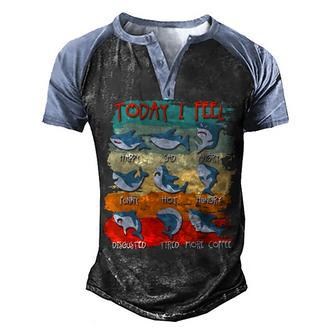 Sharkjira Sharknado Funkos Pops Shark Onesie Adult Sharkzen Men's Henley Shirt Raglan Sleeve 3D Print T-shirt - Thegiftio UK
