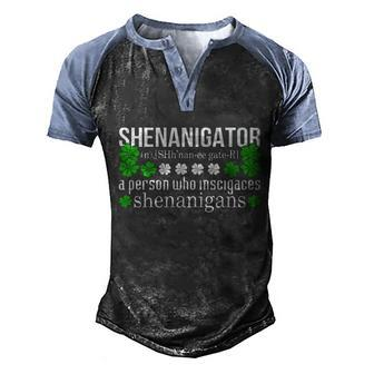 Shenanigans Shenanigator Definition St Patricks Day Graphic Design Printed Casual Daily Basic Men's Henley Shirt Raglan Sleeve 3D Print T-shirt - Thegiftio UK